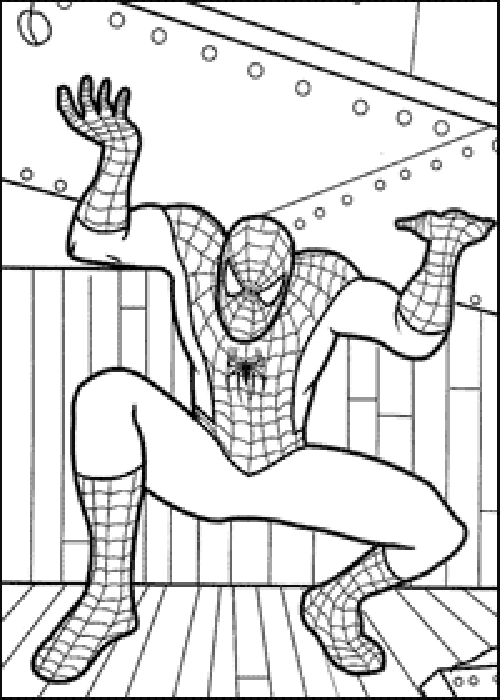 Coloring Spiderman Pages 5